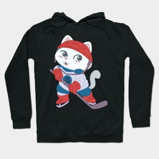 Hokey Cute Cat Player - Kids gift print Hoodie